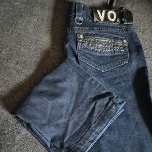 VO Women's Navy Flare Jeans